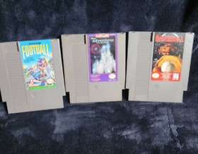 NES Game lot of 3; Disney Adventures in Magic Kingdom, Temco Baseball, Football