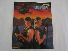 Super C NES Nintendo Power Promo Poster / Dragon Warrior Map 1990 Konami Contra
