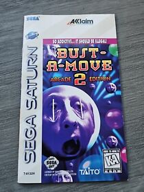 Bust-A-Move 2 - Manual Only w/ Registration (Sega Saturn)