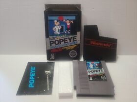 Popeye (Nintendo Entertainment System, 1986) NES caja negra completa pestaña colgante en caja