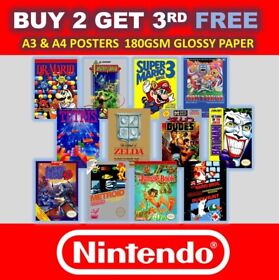 Nintendo Nes Game Posters Collection , A3 A4 180gsm Poster Prints