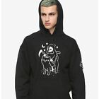 Hot Topic Black Matter Death Rides a Black Cat Unisex Graphic Hoodie Size S