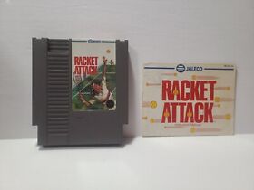 Cartucho de juego auténtico Racket Attack Nintendo NES y manual de instrucciones LEER