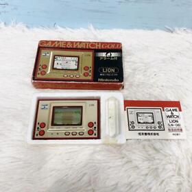 Nintendo Game & watch Lion Gold Series LN-08 Wide Screen with Box Tested