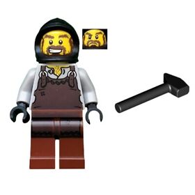 LEGO 6918 Kingdoms Blacksmith with Dark Brown Apron Minifigure Figure Attack NEW