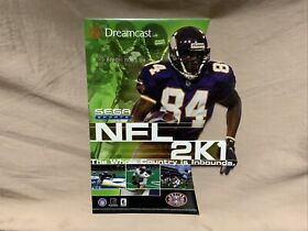 Sega Dreamcast NFL 2K1 Store Display Stand Promo Sign Standee Original Vintage