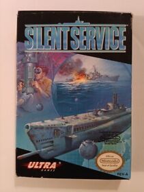 Vintage Nintendo Silent Service - 1989 - Ultra - NES -  Manual and Original Box 