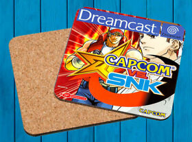 Capcom Vs. snk Sega Dreamcast Game Coaster Wood Wooden Coasters