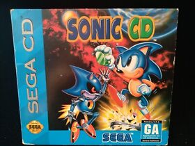 SONIC CD-SEGA CD-RED VARIANT WITH CARDBOARD SHORT BOX-SEVERAL LIGHT SCRATCHES