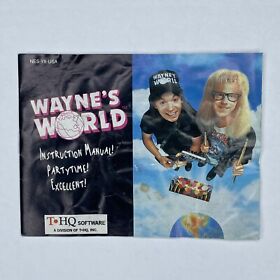 Wayne’s World MANUAL ONLY (Nintendo NES, 1993) Authentic Rare