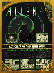 1992 Alien 3 NES SNES Game Boy Print Ad/Poster Original Authentic Video Game Art