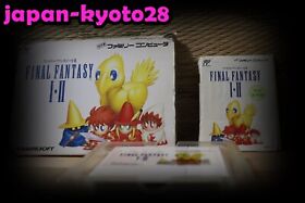 Final Fantasy 1 2 I II w/box manual Japan Nintendo Famicom FC