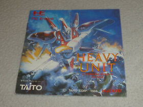 PC ENGINE MANUAL ONLY HEAVY UNIT HE SYSTEM HU CARD 1989  TAITO CORP