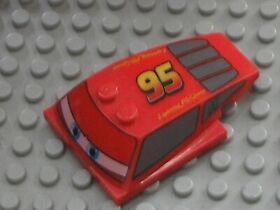 LEGO CARS Red Wedge 6x4x1 1/3 4x4 Base Ref 93591pb07 Set 8639 8679 9485 8423