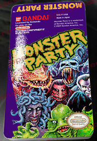 Monster Party NES custom Label Highest Quality Glossy Vinyl Sticker