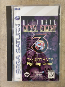 Ultimate Mortal Kombat 3 Sega Saturn Complete CIB Case/Manual/CD - CD is MINT