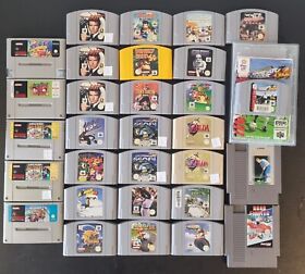 Nintendo NES, SNES & N64 Game Cartridges. Mario, Zelda & More. *Select a title*