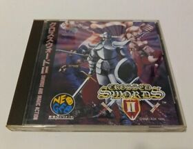Crossed Swords II - Neo Geo CD Authentic Case Complete *BROKEN GAME DISC NGCD 