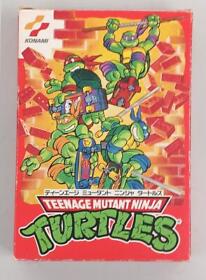 KONAMI Teenage Mutant Ninja Turtles Famicom software with outer box From JAPAN