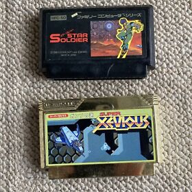 Free Shipping FC NES Star Soldier & Super  Xevious Shooter Set  Japanese Famicon