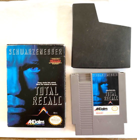 Total Recall Nintendo Entertainment System 1990 NES Video Game Box Schwarzenegge