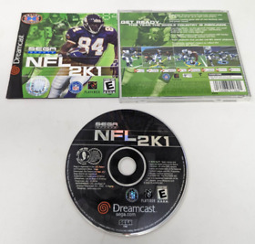 Dreamcast NFL 2K1 *w/Manual*Black Label*Tested*Clean*Free Shipping*