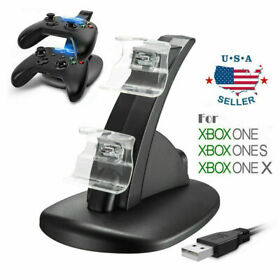 For Xbox One / One X / One S Controller Dual Charger Dock Station Charging Stand