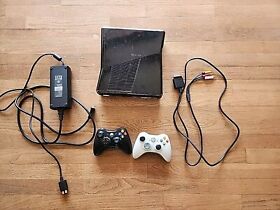Microsoft Xbox 360 Console - Black (Model 1439) with 2 Controllers