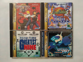Sega Saturn Lot of 4 Games Virtua Cop Decathlete Greatest Nine Virtual On NTSC-J