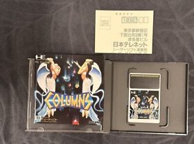 NEC PC Engine Hu Card Game Columns From Japan Tested