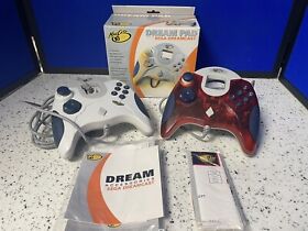 2 Mad Catz Official Licensed Dreamcast Controller DC Dream Pad Gamepad Red White