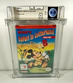 Mickey's Safari in Letterland New Nintendo NES Factory Sealed WATA Grade 8.0 A+