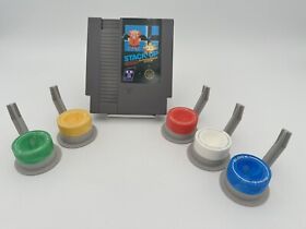 Original Stack Up Cartridge NES & (5) Colored Blocks & (5) Spatulas - Authentic