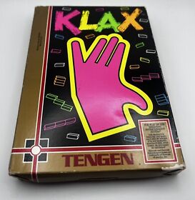 KLAX NES CIB Nintendo Tengen Game Sleeve Styrofoam Manual Box & Inserts