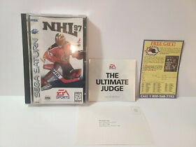 NHL 97 (Sega Saturn, 1996) Complete CIB Authentic Hockey Game w/ Inserts RaRe