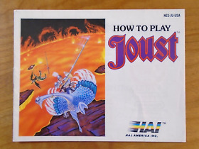 Joust Nintendo NES Manual Only ~ Instruction Booklet