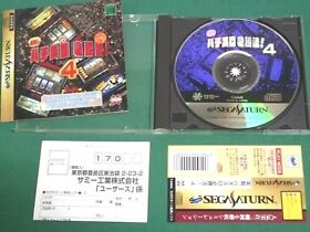 Sega Saturn -- Jissen Pachi-Slot Hisshouhou 4 -- included spine card*JAPAN*17454