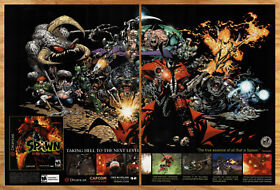 Spawn Mcfarlane Capcom Dreamcast - 2 Page Game Print Ad / Poster Promo Art 2001