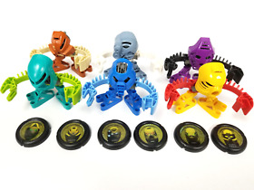 LEGO Bionicle McDonald's Matoran Tohunga All 6 Complete Set Mctoran With Disks