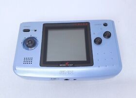Neogeo Pocket Color Blue  Console SNK +CR2032 battery Cracked Stick Tested