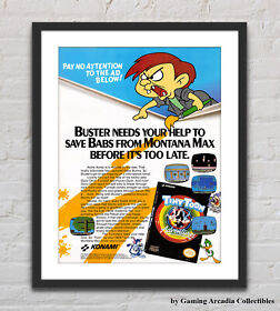 Tiny Toon Adventures Nintendo NES Glossy Promo Ad Poster Unframed G4463