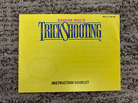 Folleto manual de instrucciones de juego Barker Bill's Trick Shooting Nintendo NES solamente