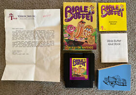 RARE Bible Buffet (Nintendo NES) Complete CIB - Read Letter!!