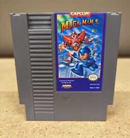 Mega Man 5 (Nintendo Entertainment System NES 1992) Authentic Genuine Tested