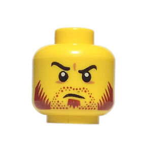 NEW LEGO - Figure Head - Castle - Beard Stubble Dark Red x 1  Yellow 70400 70404