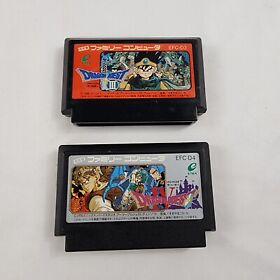 Dragon Quest III & IV Nintendo Famicom Dragon Warrior RPG Game Lot Japan Import