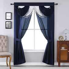 Amore Curtains 5-Piece Window Curtain 54-Inch W X 84-Inch Bedroom Living Room