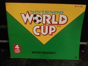 WORLD CUP Fútbol Nintendo NES Juego Original 1990 Manual de Instrucciones Folleto SOLAMENTE