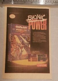 Bionic Commando Nintendo NES RARE Print Ad video game