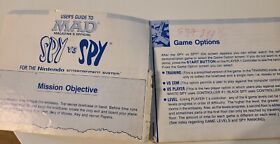 Spy Vs Spy Mad Magazine NES Nintendo Instruction Manual Only 
